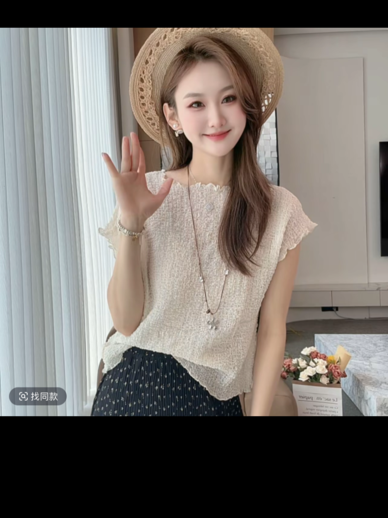 미니멀리즘 주름 여름 새로운 질감 센스 다용도 반팔 티셔츠 여성 의류 10 반 스커트