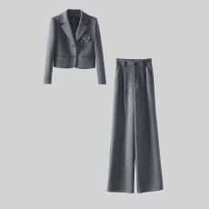 批发高级感<b class='q'>西装</b>阔腿裤显瘦<b class='q'>加</b>棉两件套<b class='q'>女</b>2025新款时尚气质洋气套装
