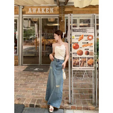 批发区区欧阳扭结抹胸小衫女夏季新款设计感小众修身显瘦辣妹无袖上衣