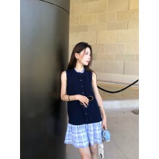 批发马君妍同款天丝<b class='q'>桑蚕丝</b>撞色拼接<b class='q'>连衣裙</b>女2025秋新款裙子