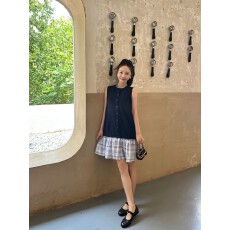 批发马君妍同款天丝<b class='q'>桑蚕丝</b>撞色拼接<b class='q'>连衣裙</b>女2025秋新款裙子