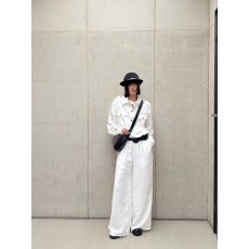 批发蒲言延同款老钱白色<b class='q'>连体裤</b>高腰显瘦阔腿裤静奢姐感亚麻套装女