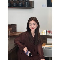 批发DaqianwithU 绑带<b class='q'>雪纺</b><b class='q'>上衣</b>灯笼袖抽褶秋季衬衫女宽松半身裙<b class='q'>两件套</b>