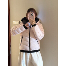 批发板栗可可Bankelili Mon*ler私服挚爱羽绒！排骨撞色连帽羽绒服女