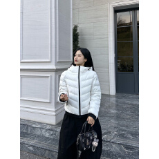 批发板栗可可Bankelili Mon*ler私服挚爱羽绒！排骨撞色连帽羽绒服女