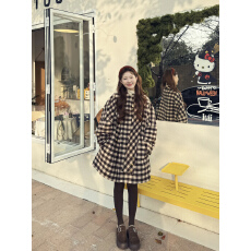 批发tina fairy/“格兰德”咖格子大衣