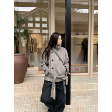 批发Xzichic延续经典金敏喜同款呢子大衣冬季女57羊毛10羊驼毛呢外套