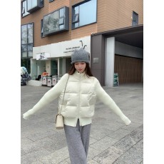 批发1只衮1Z1ZGUN 进阶温暖系 90白鸭绒针织插肩袖拼接短款<b class='q'>羽绒服</b><b class='q'>女</b>