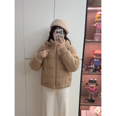 批发高智暖绒羊毛绞花毛织<b class='q'>羽绒服</b>加厚冬外套/马甲