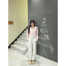 批发PCLP野趣豹芙撞色豹纹开衫连帽<b class='q'>卫衣</b> 春季松弛感<b class='q'>短款</b>帽衫外套