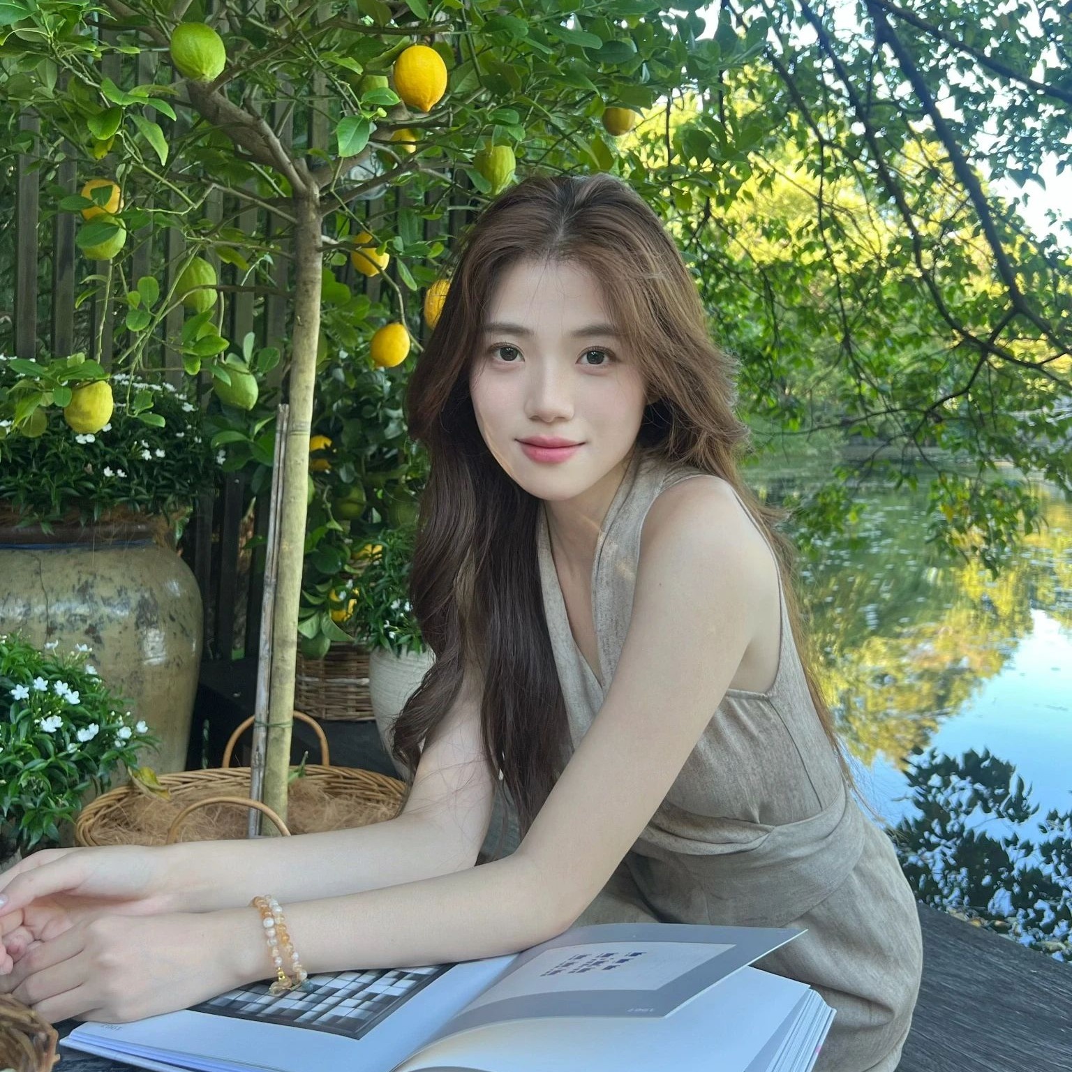 검은 콩 흠 프라임 시간 헤일로 면 린넨 튀김 색상 V넥 행침 목 여성 드레스 여름 허리 수축 레이스업 민소매 롱 스커트