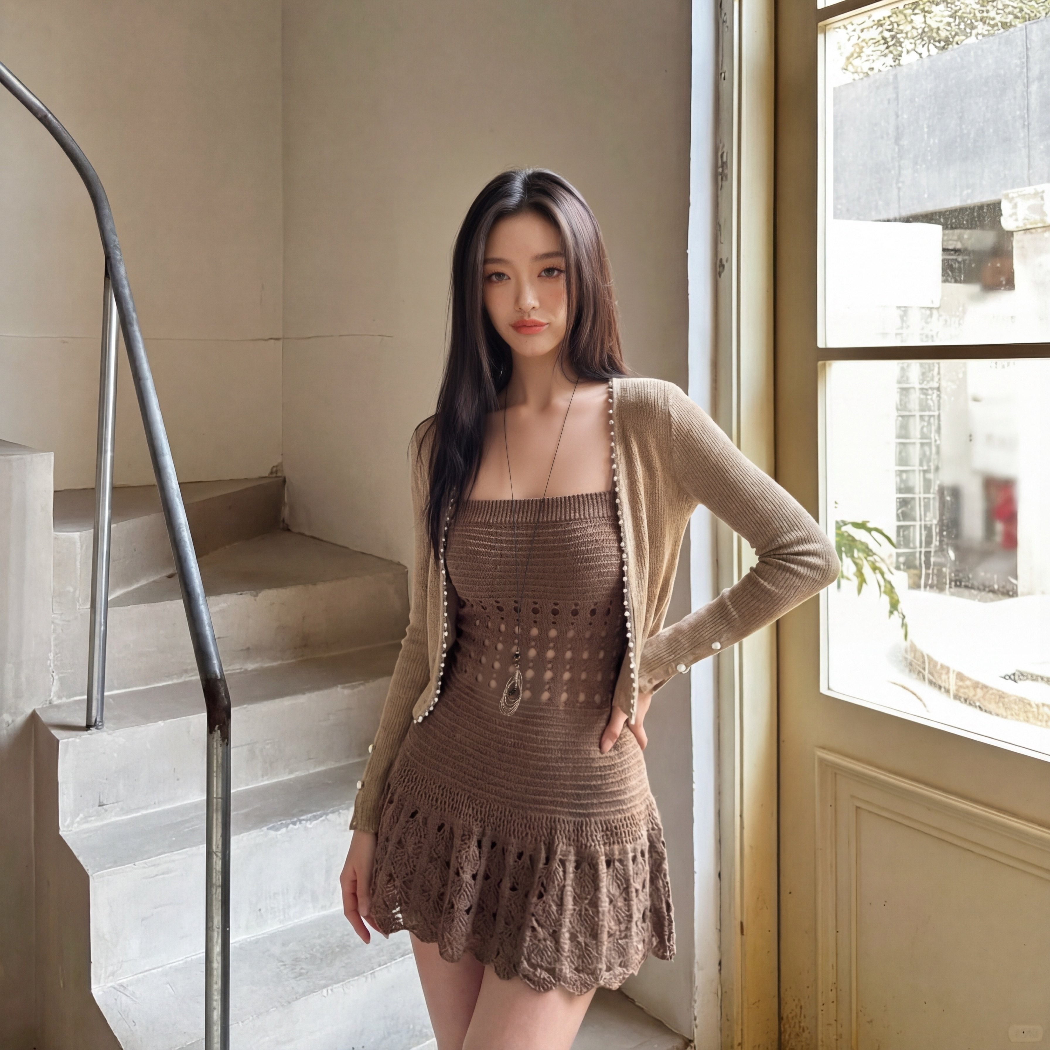 aomalm 덜 또한 눈 존재 함 ~ 중 갭 프랑스식 니트 홀로우 아웃 슬립 티셔츠 여성 여름 허리 수축 순수한 욕망 맨위