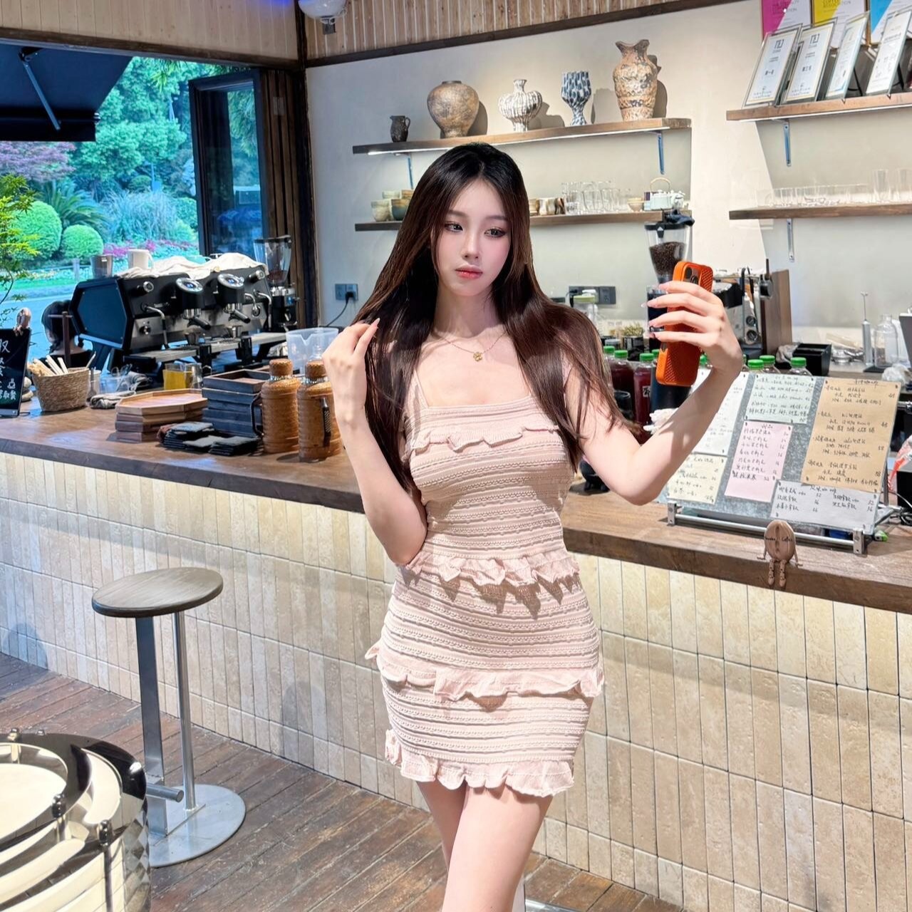 만약 언어 맞춤 z1m 흐릿한 분위기 순수한 욕망 품격 섹시함 광장 칼라 프릴 슬립 맨위 반 스커트 세트