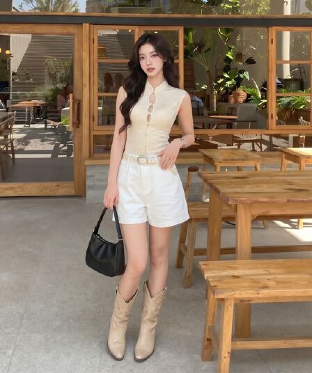 얕은 커피 쌀 화이트 치파오 칼라 레이스 마이크로 ~을 통해 민소매 작은 셔츠 몸매 가꾸기 홀로우 아웃 새로운 중식 맨위