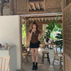 批发莱赛尔韩系木耳边腰部打揽修身<b class='q'>桑蚕丝</b>衬衫<b class='q'>上衣</b>