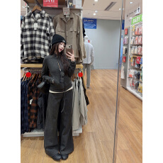 批发实拍实价~ 立领<b class='q'>拉链</b>长袖打底衫+深灰松紧腰长裤