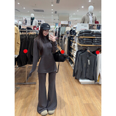 批发<b class='q'>实拍</b>实价~ 雪绒颂 lulu百搭修身加绒加厚<b class='q'>运动</b>休闲两件套