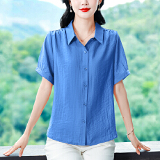 批发夏季新款<b class='q'>时尚</b>洋气百搭气质显瘦<b class='q'>妈妈装</b>宽松显瘦衬衣