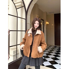 批发实拍实价  短款加绒加厚麂皮绒皮毛一体外套时尚休闲上衣潮