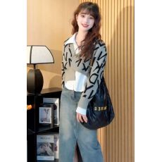 批发秋冬新款韩版时尚V领字母提花拼接<b class='q'>衬衫</b><b class='q'>假两件</b>开衫外套