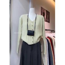 批发针织开衫女秋装2024新款<b class='q'>韩版</b>小个子气质V领短款长袖百搭上衣