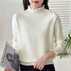 批发半高领针织<b class='q'>打底衫</b>女时尚洋气遮肚子新款漂亮高级感羊毛衫毛衣上衣