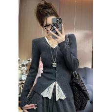 批发法式蕾丝拼接<b class='q'>打底衫</b>女2026春款<b class='q'>修身</b>显瘦时尚长袖上衣