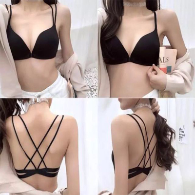 아름다움 뒤로 bra 섹시함 모으다 속옷 여성 이전 버클 브래지어 작은 가슴 십자가 없음 흔적 없음 강철 링 업리프트 다용도 브래지어