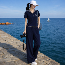 批发休闲短袖运动套装女2026新款<b class='q'>夏</b>季高级感妈妈<b class='q'>夏</b>装减龄两件套
