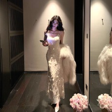 批发Barb Chill<b class='q'>晚宴</b>千金 亮片刺绣年会<b class='q'>礼服</b>长裙女冬生日裙包臀连衣裙