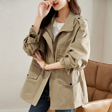 批发2026新款风衣外套女春季中长款英伦风休闲派克服夹克大衣