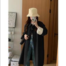 批发韩系风衣外套女款2026新款秋冬欧货高级感超好看小个子大衣中长款