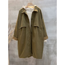 批发大码风衣外套女2026年秋季新款小个子宽松时尚气质工装中长款大衣