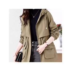 批发风衣外套女2026年秋新款时尚百搭收腰显瘦洋气中长款休闲风衣外套