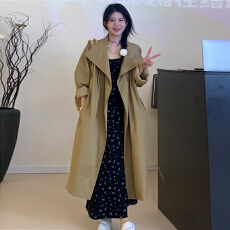 批发欧货爆款高级感立领2026<b class='q'>春</b>季超好看休闲中长款小个子风衣外套女