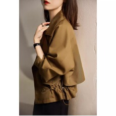 批发短款风衣女外套高级感时尚洋气时髦气质独特超好看小个子上衣夹克