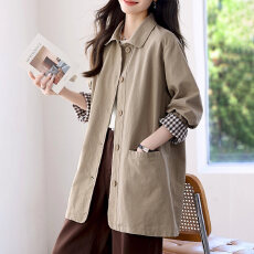 批发<b class='q'>休闲</b>宽松风衣<b class='q'>外套</b>女中长款2026新款流行爆款女装高级感巨好看上衣