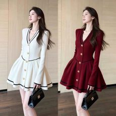 批发小香风千金感气质名媛连衣裙女早春<b class='q'>大码</b>胖mm高级感漂亮收腰短裙子