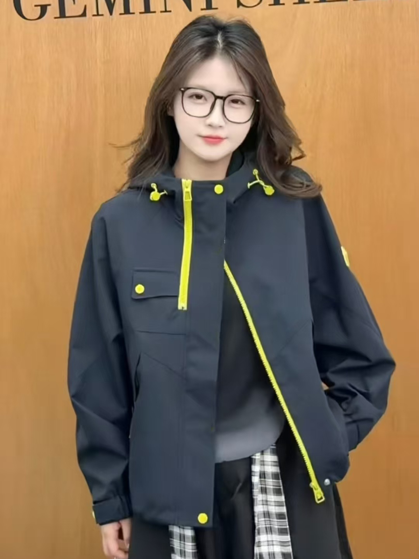 경관 그림 재고 상품 캐주얼 다용도 자켓 한국 스타일 루즈핏 야구 유니폼 외국 가스 후드 워크웨어 재킷 여성 코트