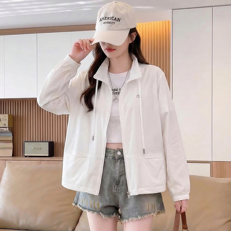 실사 여름 후드 자외선 차단 의류 여성 새로운 통기성 국방 자외선 루즈핏 슬림해 보이는 얇고 가벼운 자외선 차단 외투