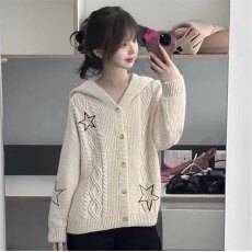 批发穿搭套装女2025秋冬新款小个子减龄风针织开衫毛衣潮