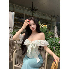 批发实拍实价碎花吊带背心女蕾丝拼接鱼骨胸衣法式抹胸上衣