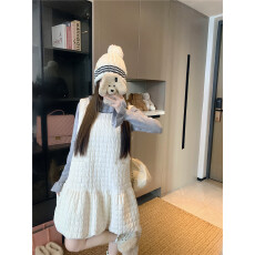 批发实拍实价~新款韩版甜美公主风棉服花苞云朵背心<b class='q'>连衣裙</b>打底秋冬季