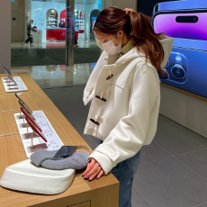 批发有货 Korea 减龄青春氛围感牛角扣时尚连帽设计宽松<b class='q'>百搭</b>毛呢外套