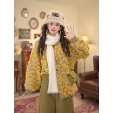 批发复古花朵<b class='q'>针织</b><b class='q'>开衫</b><b class='q'>女</b>装2025新款秋冬提花毛衣外套上衣