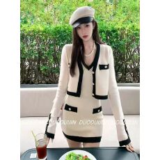 批发<b class='q'>小香风</b>针织开衫外套吊带<b class='q'>连衣裙</b>富家千金小洋装套装女2025新款秋季