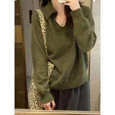 大码慵懒风软糯毛衣女秋冬松弛感内搭打底衫胖MM显瘦长袖针织上衣