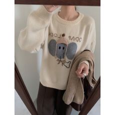 批发实拍 小象孕妇毛衣女 2025新款厚实灰色套头宽松<b class='q'>百搭</b>针织衫上衣潮