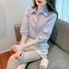 批发实拍●泡泡灯笼袖衬衫女设计感小众温柔风法式上衣2026<b class='q'>春</b>新款