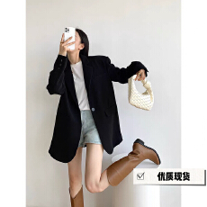 批发春秋新款韩版气质廓形宽松百搭<b class='q'>西装</b>外套女版型Chao好休闲西服上衣